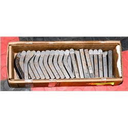 BOX WITH 50 STUMP GRINDER TEETH.