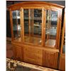 Image 1 : WOODEN BUFFET AND HUTCH, 60"X16"X80".