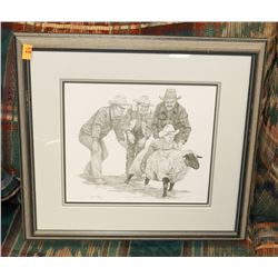 MUTTON BUSTING PRINT