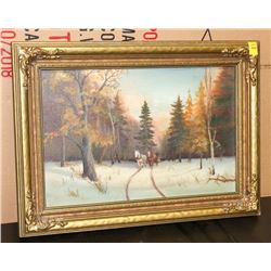 SLEIGH RIDE IN THE WOODS PORTRAIT