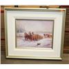 Image 1 : HORSES PULLING SLEIGH WITH HAY