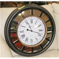 LARGE WALL HANGING MIRRORED CLOCK