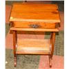 Image 1 : SMALL ANTIQUE MAGAZINE TABLE, 16.5"X10.5"X24"