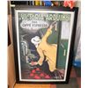 Image 1 : LARGE CAFE INSPIRED FRAMED ART PIECE WITH GLASS