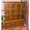 Image 1 : LARGE WOOD AND GLASS CHINA CABINET, 64"X16"X79".