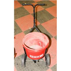 RED FERTILIZER SPREADER