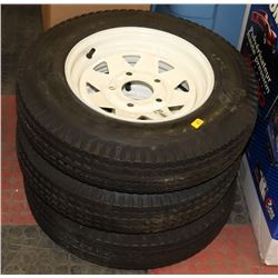 LOT OF THREE TRAILER WHEELS 5.30-12