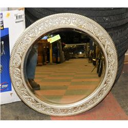 NEW SILVER BOMBAY COMPANY MIRROR 26" ROUND.