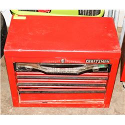 LARGE CRAFTSMAN RED TOOL BOX WITH CONTENTS