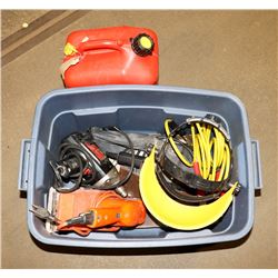 BLUE TUB ELECTRIC SANDER, BLACK AND DECKER DRILL