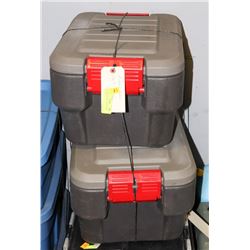 2 RUBBERMAID ACTION PACKER STORAGE