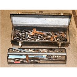 STEEL BOX OF ASSORTED DRILL BITS