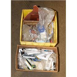 LARGE ELECTRICAL BOX & CRATE OF ELECTRICAL & MORE.