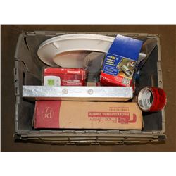 TOILET SEAT, HUMIDIFIER PAD, BOX OF DRYER FLEX