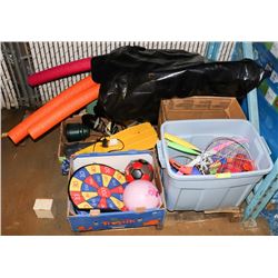 PALLET OF MISC. CAMPING , KIDS ITEMS AND MORE...