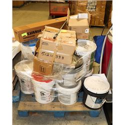 PALLET OF ADHESIVES AND MISC.