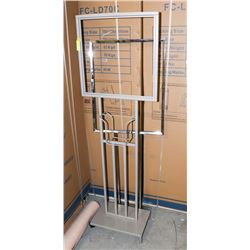 BAILIFF SEIZURE PAIR OF METAL SIGN STANDS