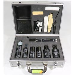 PORSCHE CAR CLEANER KIT IN METAL CASE.