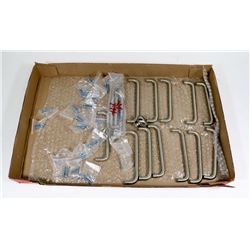 SET OF 15 BRUSHED NICKLE CABINET HANDLES FROM