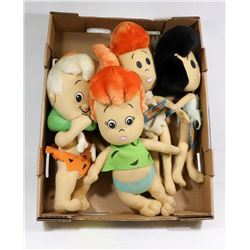 4 PLUSH STUFFIES FLINTSTONES