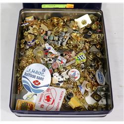 BOX OF OVER 200 COLLECTIBLE PINS