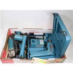 MAKITA DRILL WITH CHARGER, ANGLE GRINDER, CIRCULAR