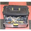 Image 1 : LARGE STAINLESS STEEL TOOL BOX WITH DRAWERS FILLED