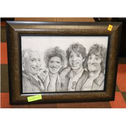 LOT 301    ROLLING STONES SKETCH SIGNED BY ARTIST