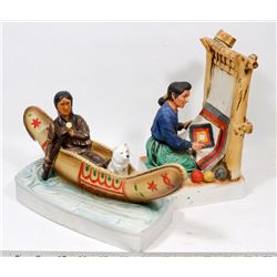 LOT OF 2 VINTAGE NATIVE DECANTERS: