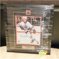 DAVE HUNTER SIGNED OILERS PHOTO FRAMED