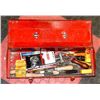 Image 1 : TOOLBOX FULL OF CHAINSAW FILES/CHAINS/PARTS ETC.