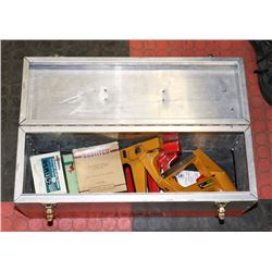 ALUMINUM BOX WITH STAPLERS & BOSTITCH STAPLES