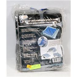 3 NEW POLY TARPS / 8X10 - 6X8 - 5X7 / REVERSABLE