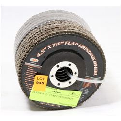 10 NEW 4-1/2" FLAP DISCS 80GRIT