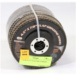 10 NEW 4-1/2" FLAP DISCS 80GRIT