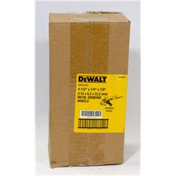NEW CASE OF 20 DEWALT 4- 1/2" X 1/4" METAL