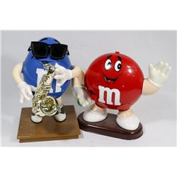 LOT OF 2 M&M DISPENSERS: SAX PLAYER
