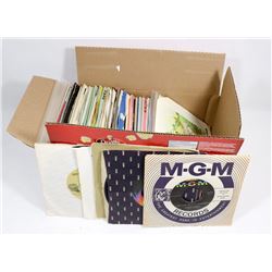 BOX OF 45'S SINATRA, BEACH BOYS, JOHNNY CASH