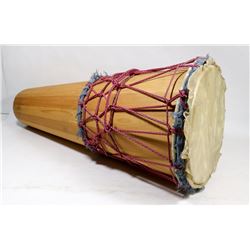 VINTAGE UNDER THE ARM WOODEN DRUM 24" LONG