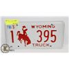 Image 1 : WYOMING LICENSE PLATE