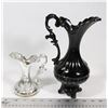 Image 1 : VINTAGE METAL VASE AND DECANTER TOP