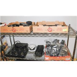 2 SHELVES OF MOTOROLA HAND HELD WALKIE TALKIES