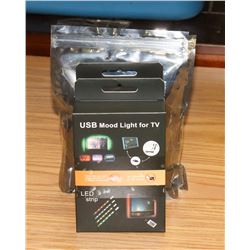 LOT OF 4 NEW TV/GAMING MONITOR  LED LIGHT KITS