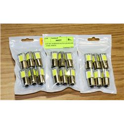 LOT OF 18 NEW RV/AUTO LED BULBS - COOL WHITE