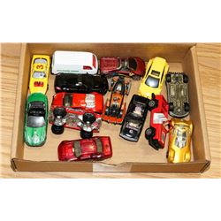 SMALL BOX OF ASSORTED HOT WHEELS.