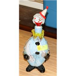 BLOWN GLASS CLOWN DECANTER
