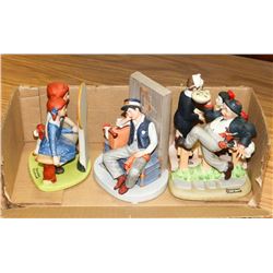 LOT OF 4 NORMAL ROCKWELL CERAMIC