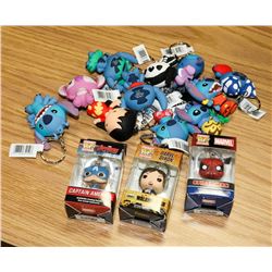 LOT OF FUNKO POCKET POP KEYCHAINS - CAPTAIN