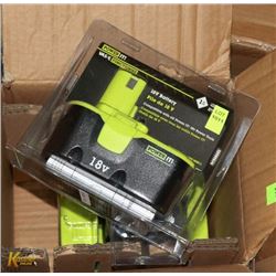 CASE OF 4 NEW 18VOLT POWER TOOL BATTERIES