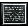 Image 3 : Flags of the American Revolution Third New York Regiment Color Flag .925 Sterling Silver Bar Grades